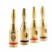 20 PCS 4mm Gold  Plated Banana Head Audio Plug Socket Speaker Cable Connector